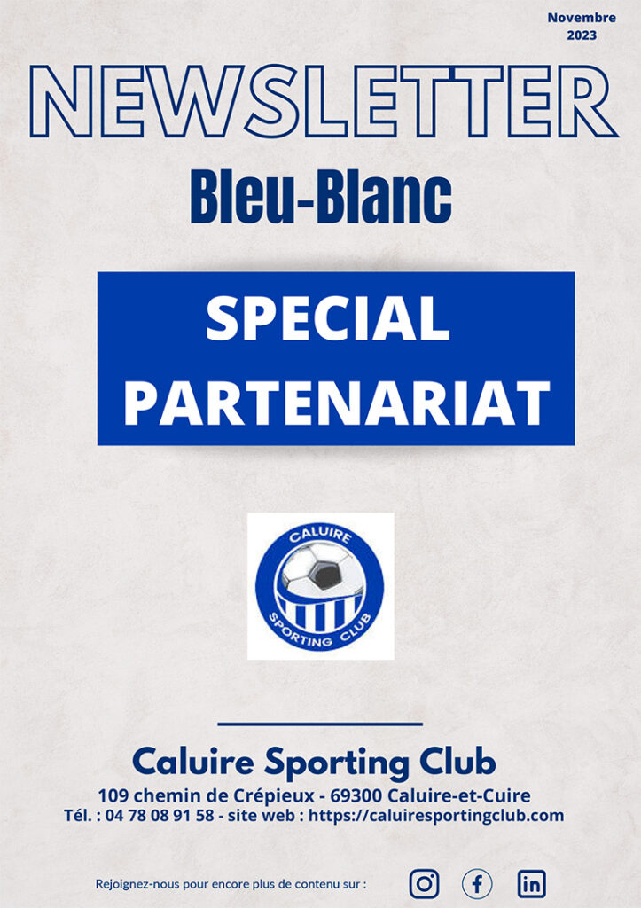 La gazette Blanc-Bleu novembre 2023 spécial partenariat