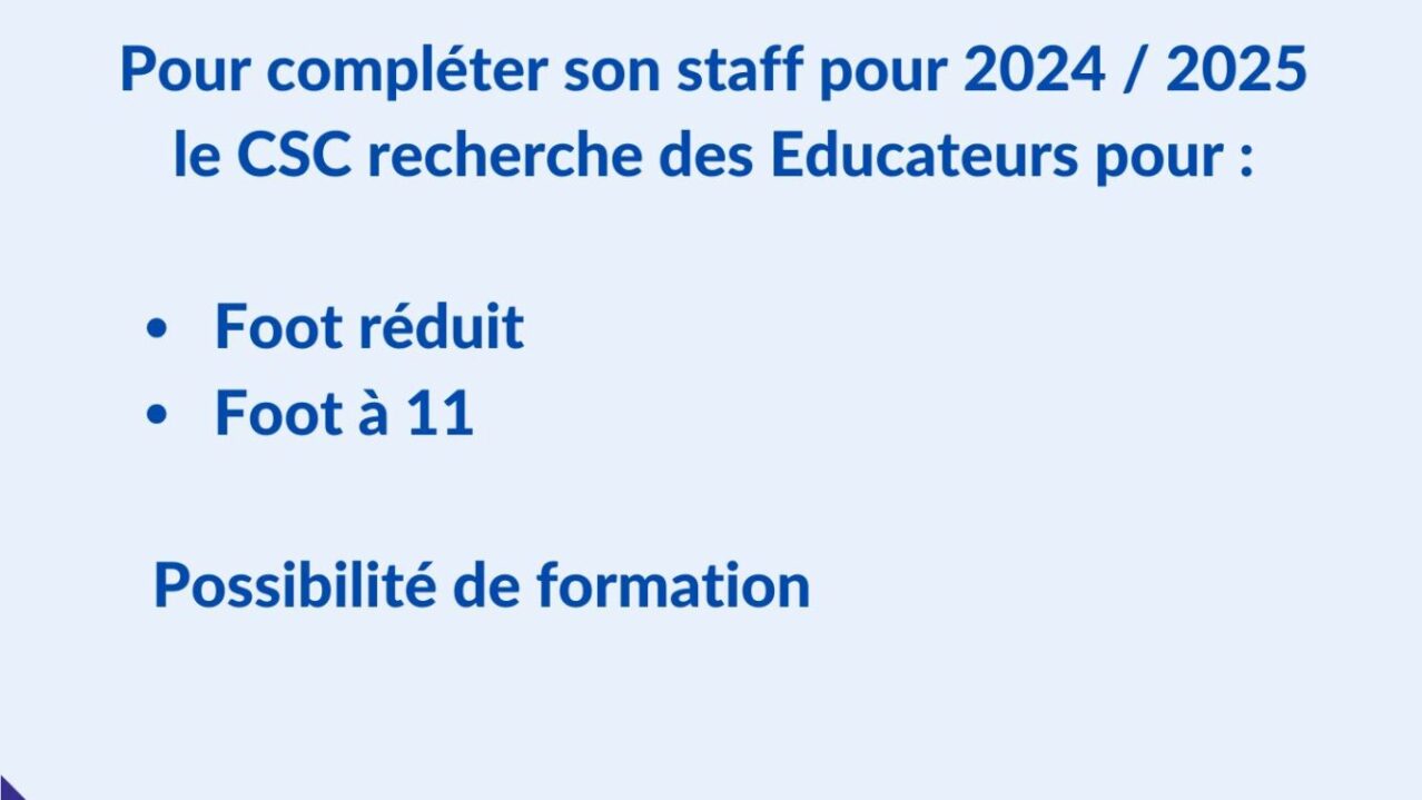 Recrutement éducateurs