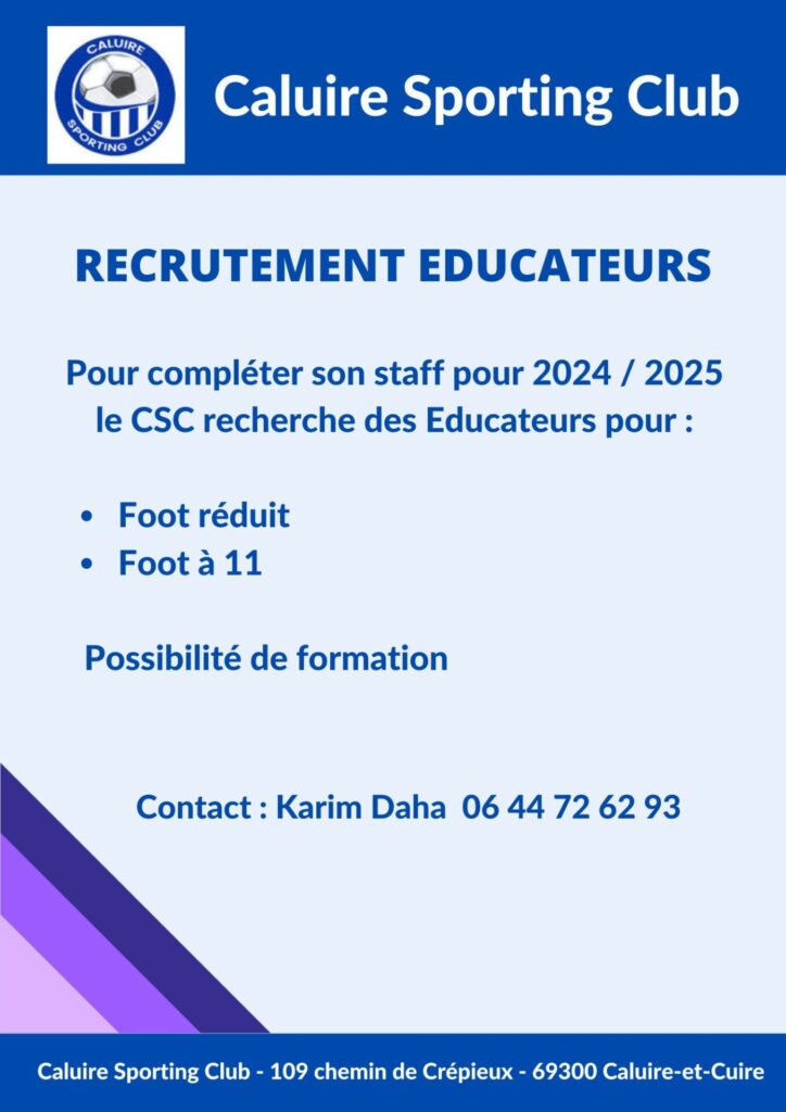 Recrutement éducateurs